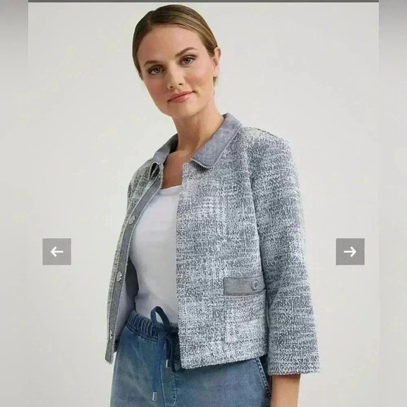 Joseph Ribkoff Tweed Jacket Style 222064 - Picture 3 of 11